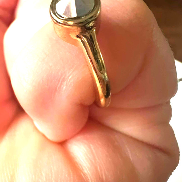 Simple Gold and Silver Tones Ring, size 6 approx, - Picture 5 of 5